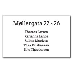 postkasseskilt – gravert – bofellesskap 94x58mm
