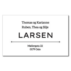 postkasseskilt – gravert – oversiktlig 94x58mm