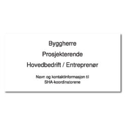 skilt byggherre – informasjonstavle for byggeplass