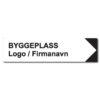 byggeplass logo og firmanavn høyre