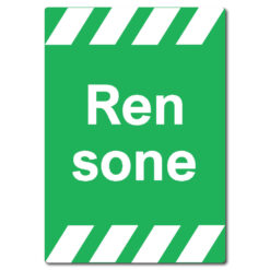 byggeplass skilt ren sone