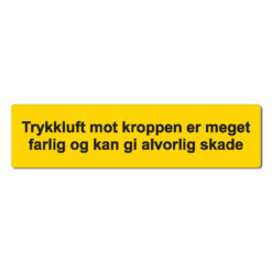 byggeplass skilt trykkluft