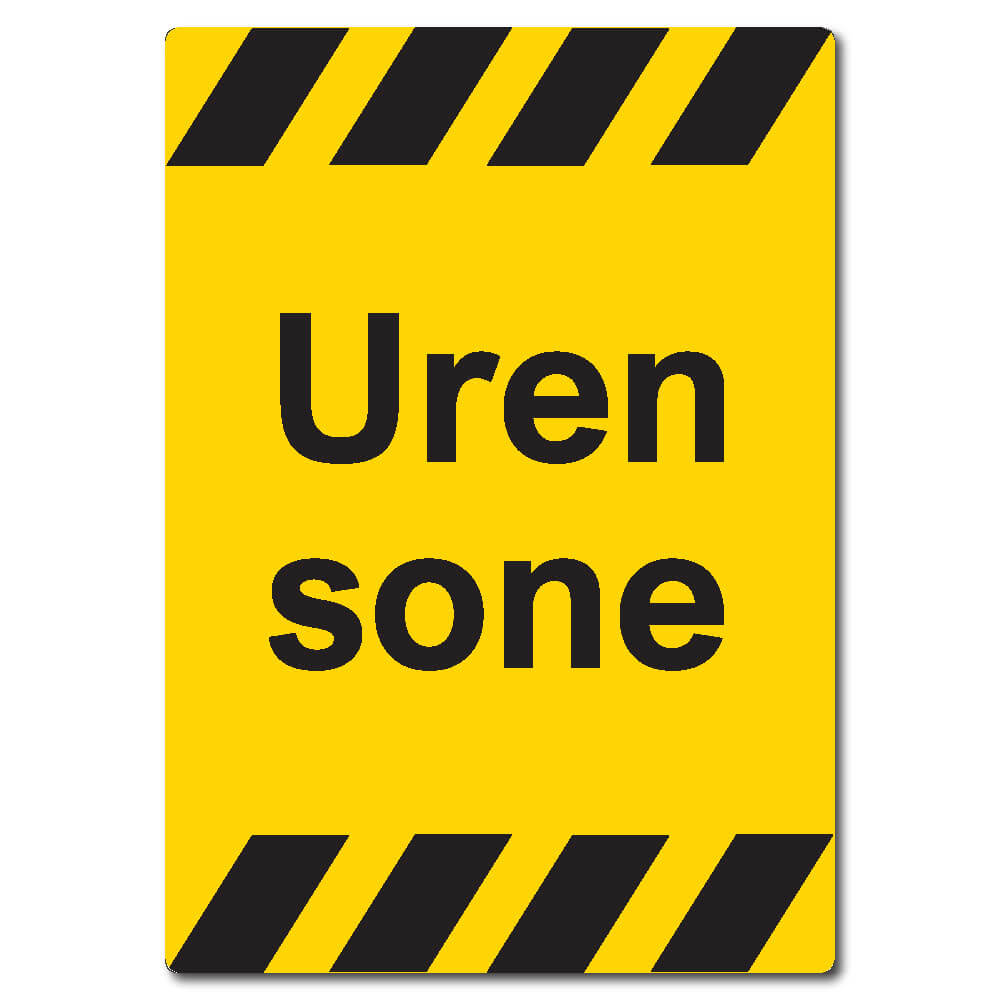 byggeplass skilt uren sone