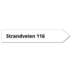 gatenavn skilt konturskjært pilskilt høyre