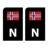 skiltmerker 2 stk sorte n merker til mc / atv