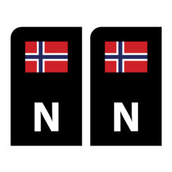 skiltmerker 2 stk sorte n merker til mc / atv