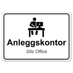 byggeplass brakkeskilt anleggskontor