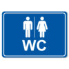 byggeplass brakkeskilt blå wc