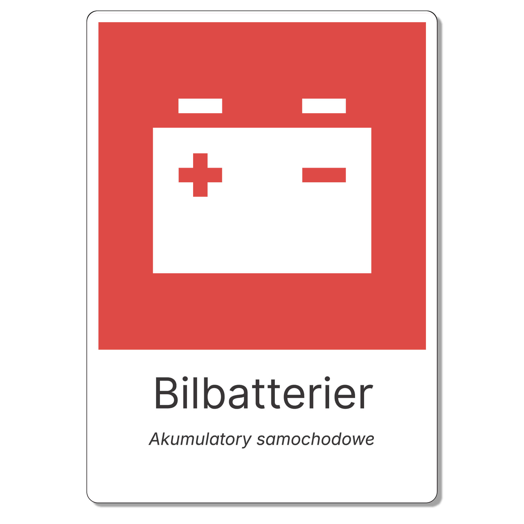 byggeplass sortering bilbatteri + polsk