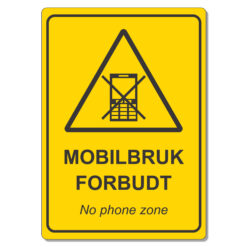 fareskilt mobilbruk forbudt
