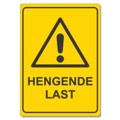 fareskilt hengende last