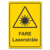 fareskilt fare laserstråle
