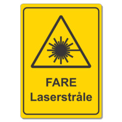 fareskilt fare laserstråle