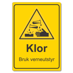 fareskilt klor bruk verneutstyr