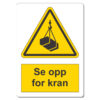 fareskilt se opp for kran