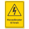 fareskilt hovedbryter kran