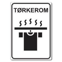 informasjonsskilt tørkerom