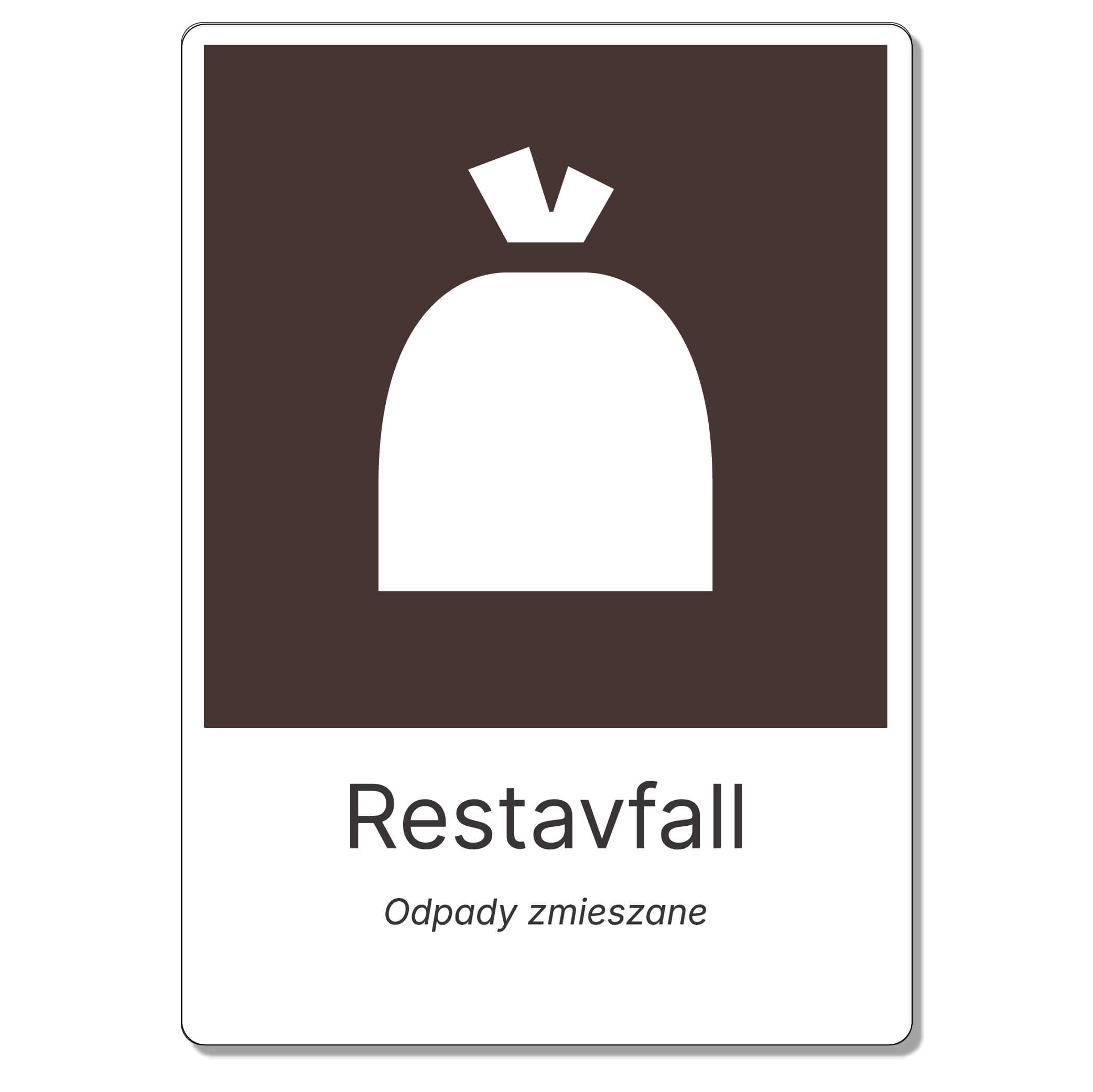 byggeplass sortering restavfall+ polsk
