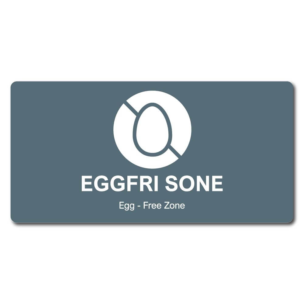 eggfri sone med ikon postkjøkken