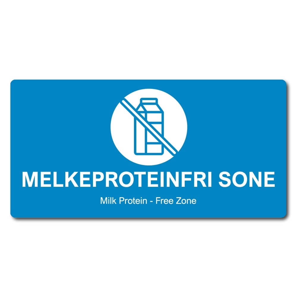 melkeproteinfri sone med ikon postkjøkken