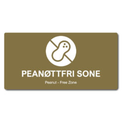 peanøttfri sone med ikon postkjøkken