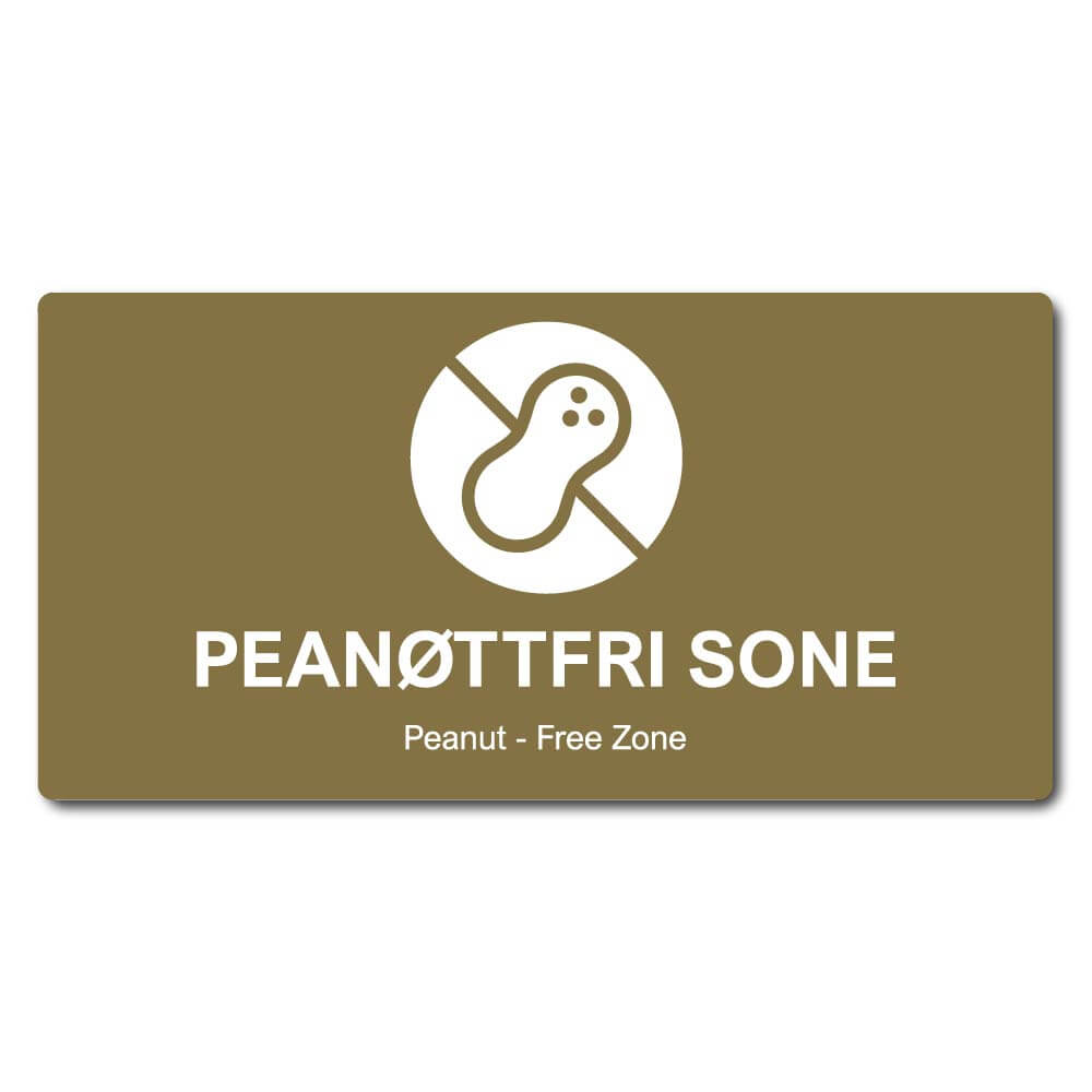 peanøttfri sone med ikon postkjøkken