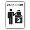 informasjonsskilt vaskerom
