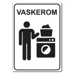 informasjonsskilt vaskerom