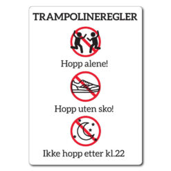 informasjonsskilt trampolineregler v1