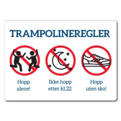 informasjonsskilt trampolineregler v2