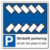 parkeringsskilt skråstilt parkering