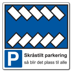 parkeringsskilt skråstilt parkering