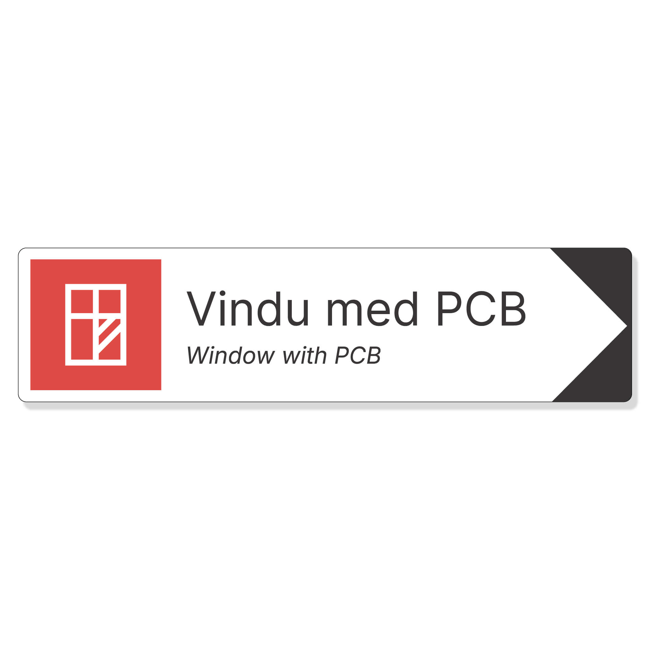 byggeplass pil sortering vindu pcb + engelsk