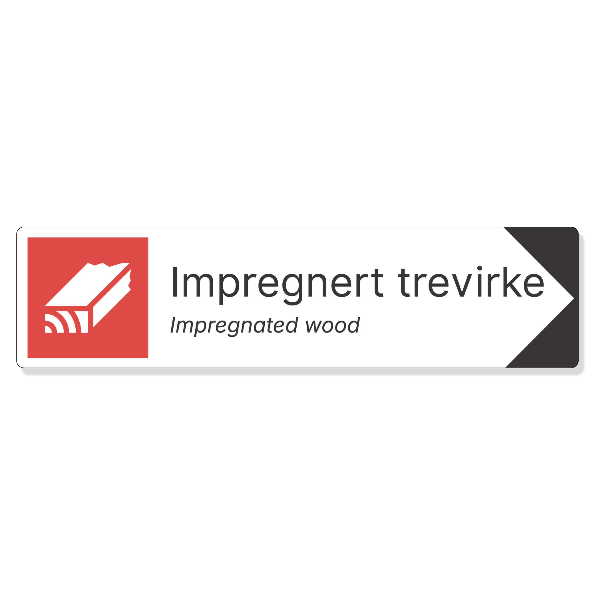 byggeplass pil sortering impregnert trevirke + engelsk