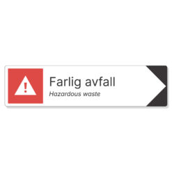 byggeplass pil sortering farlig avfall + engelsk