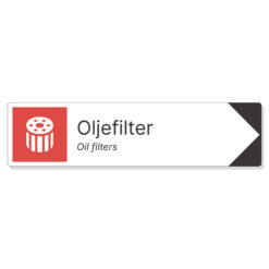 byggeplass pil sortering oljefilter + engelsk