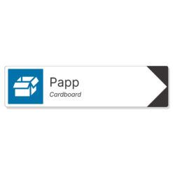 byggeplass pil sortering papp + engelsk