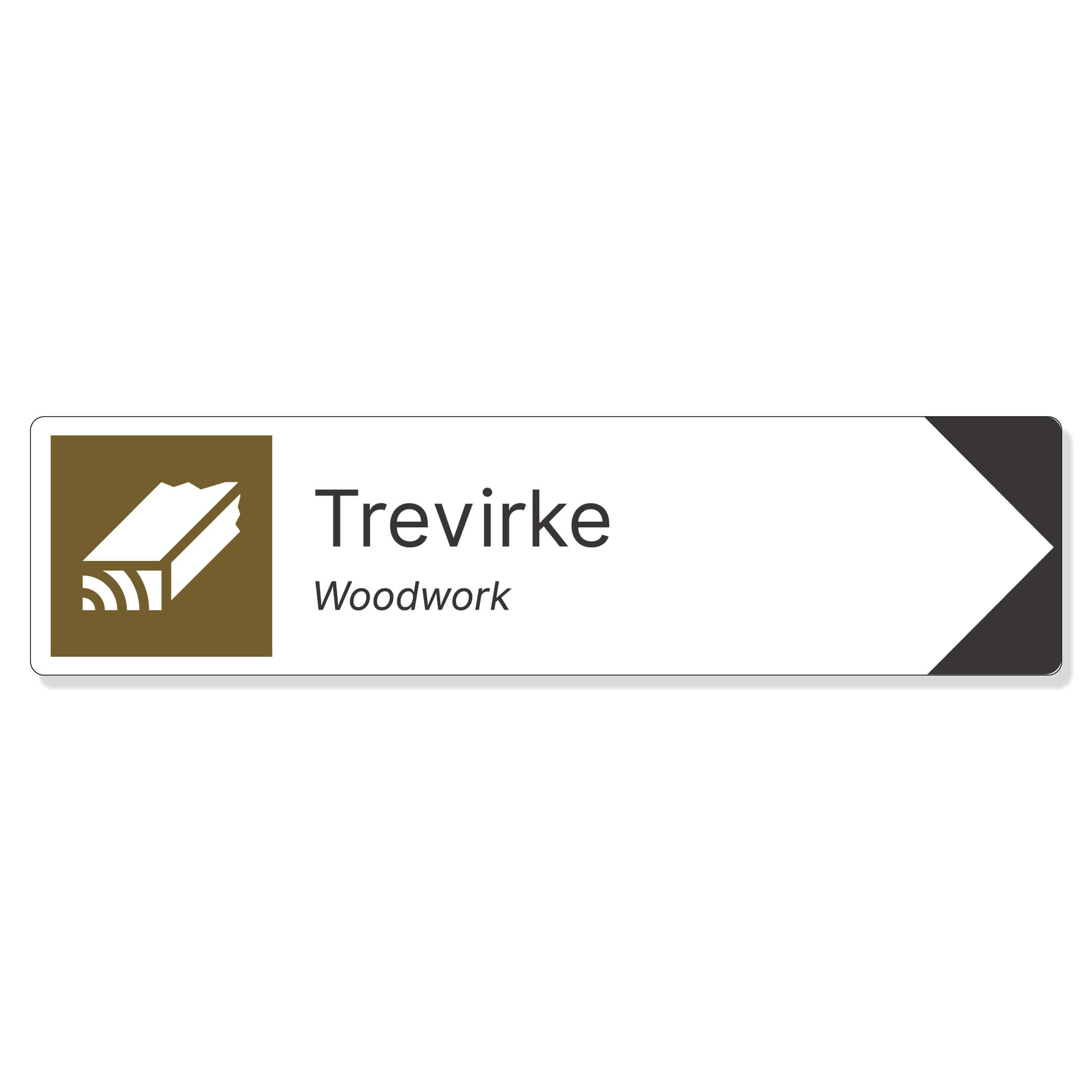sortering med pil trevirke + engelsk