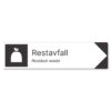 byggeplass pil sortering restavfall + engelsk