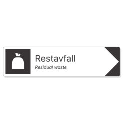 byggeplass pil sortering restavfall + engelsk