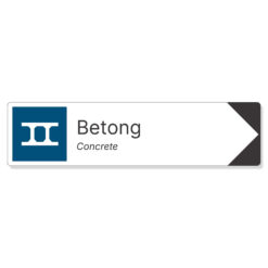 byggeplass pil sortering betong + engelsk