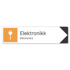 byggeplass pil sortering elektronikk + engelsk