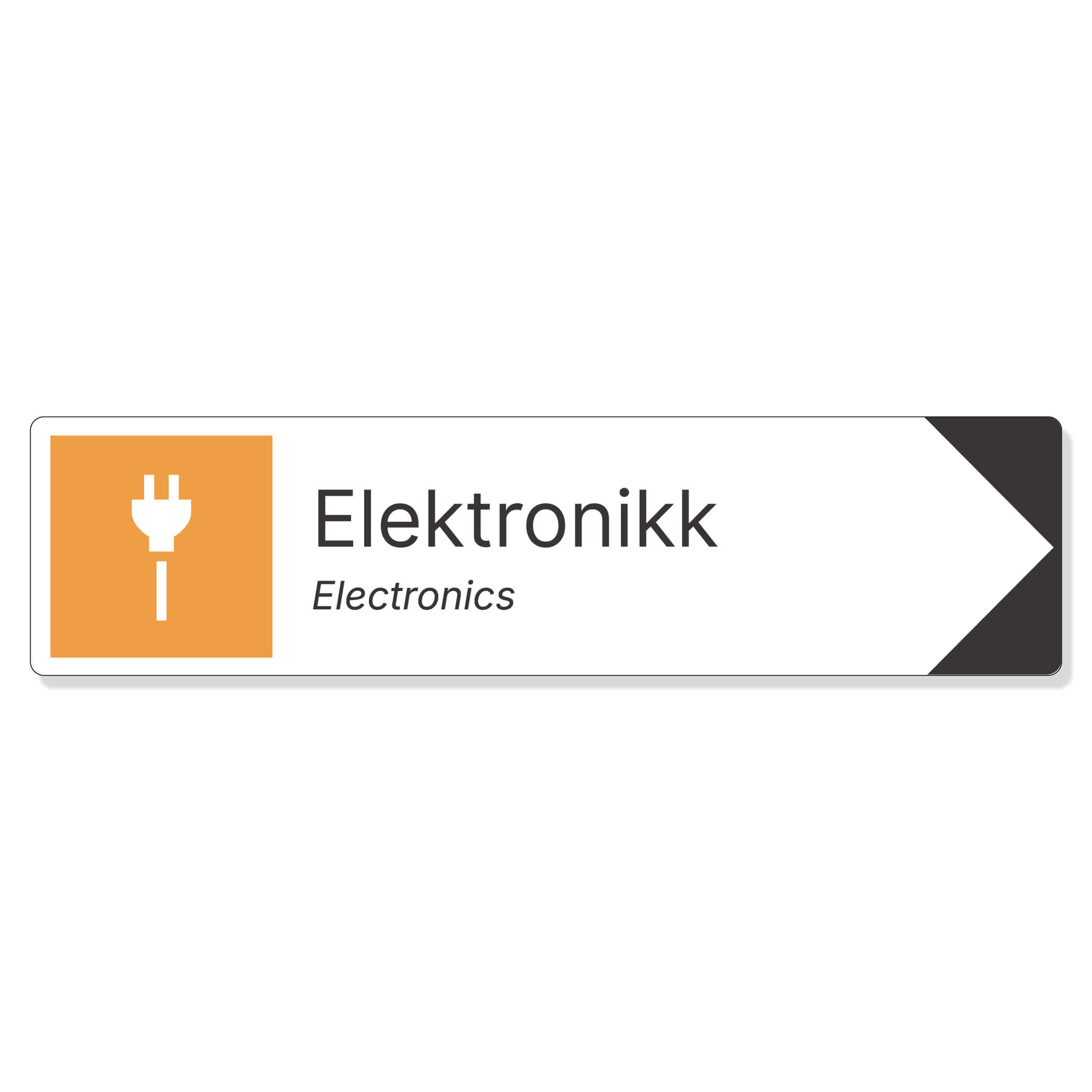 byggeplass pil sortering elektronikk + engelsk