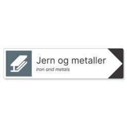 byggeplass pil sortering jern og metaller + engelsk