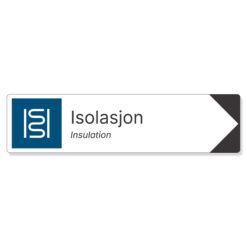 byggeplass pil sortering isolasjon + engelsk