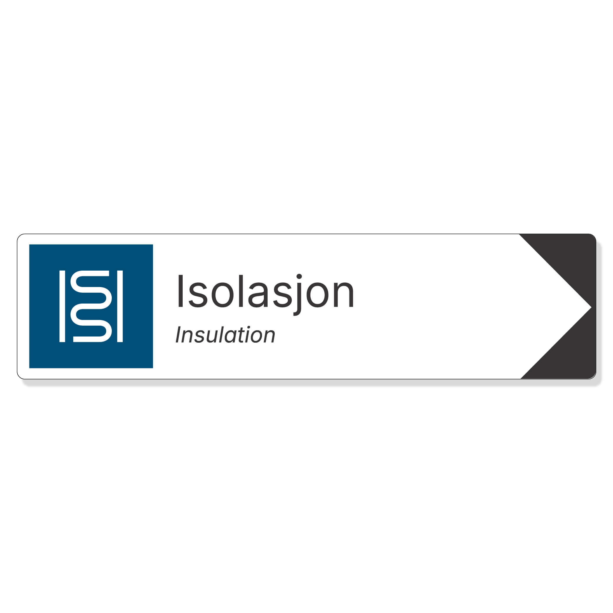 byggeplass pil sortering isolasjon + engelsk