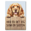 morsomt hundeskilt – sjefen – cocker spaniel