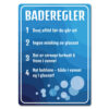 morsomt baderegler skilt – perfekt til boblebad, jacuzzi og stamp