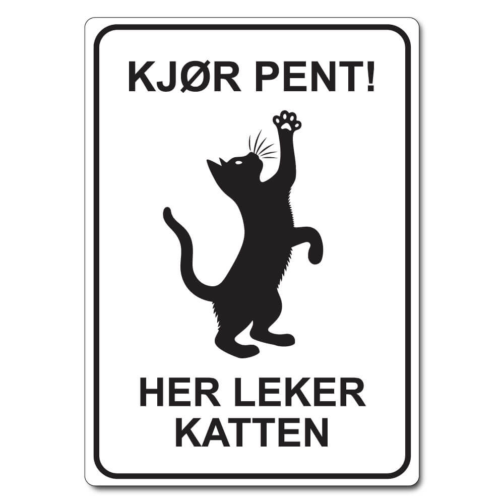 kjør pent her leker katten