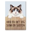 morsomt katteskilt – sjefen – maine coon (kopi)